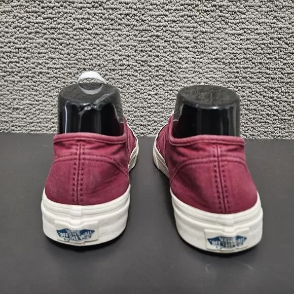 VANS Women's Burgundy Canvas Lace Up Low Top Skate Shoes Size 7.5 - Picture 6 of 9